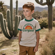 Load image into Gallery viewer, Youth Happy Camper Vintage Ringer Tee

