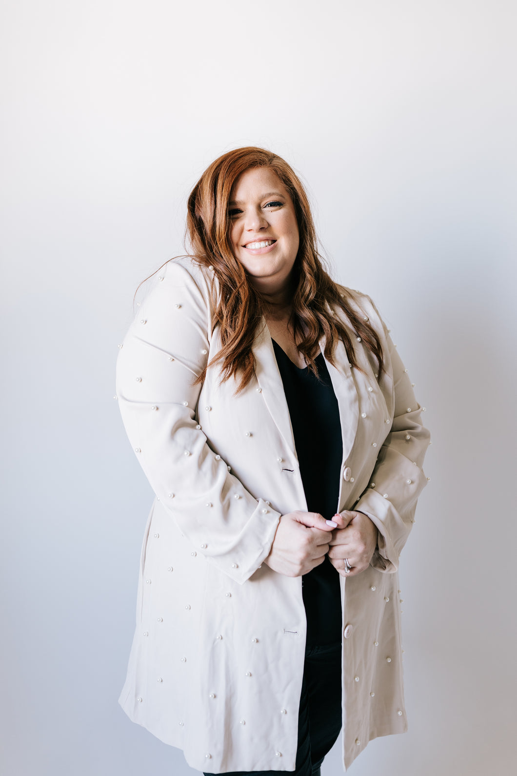 Curvy Pearl Boss Babe Jacket