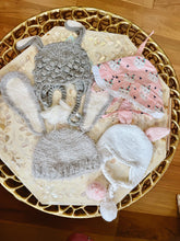 Load image into Gallery viewer, Knitted Gray Bunny Hat
