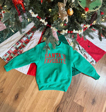 Load image into Gallery viewer, PRE-ORDER: Youth Green Santa&#39;s Favorite Crew
