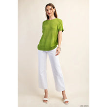 Load image into Gallery viewer, Lime Relaxed Fit Sweater Top
