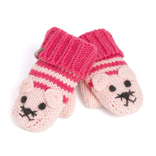 Load image into Gallery viewer, Kids Knit Cat Mittens - For ages 3-12 Y
