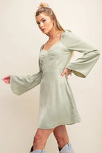 Load image into Gallery viewer, Sage Satin Dress
