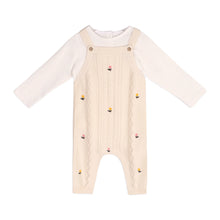 Load image into Gallery viewer, Organic Mini Flower Knit Overall Set
