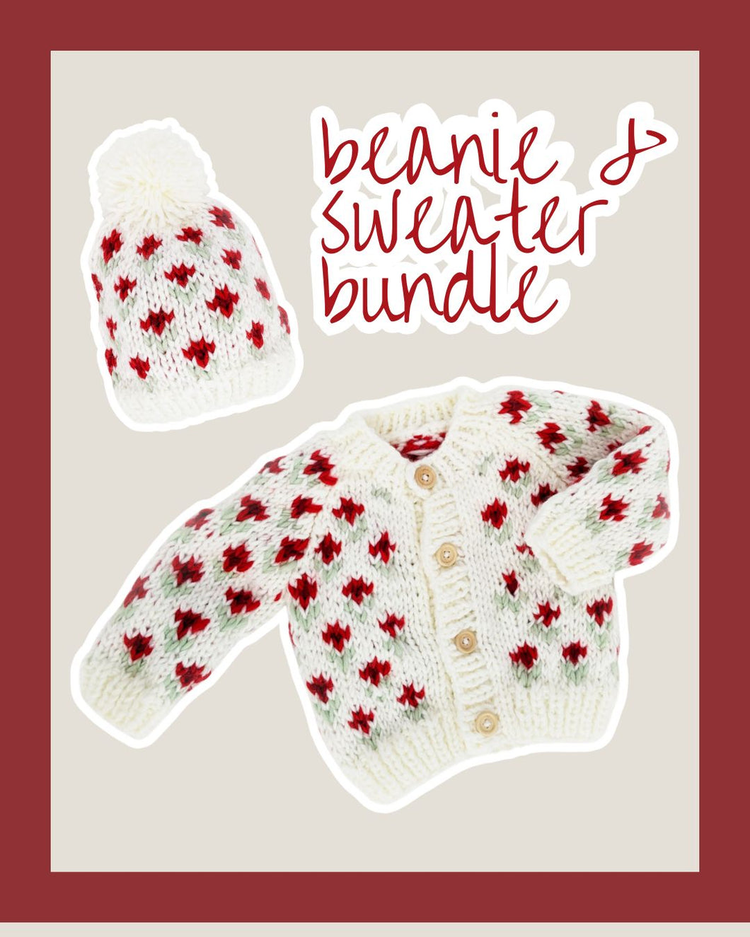 Holiday Knit Sweater & Beanie Set