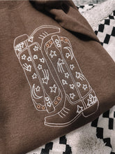 Load image into Gallery viewer, Embroidered Cowgirl Boots Crew
