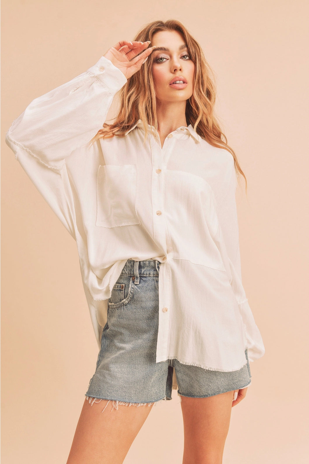 Delilah Ivory Button Down