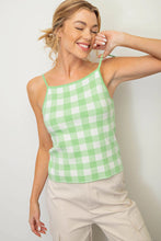 Load image into Gallery viewer, Pastel Green Checkered Cami
