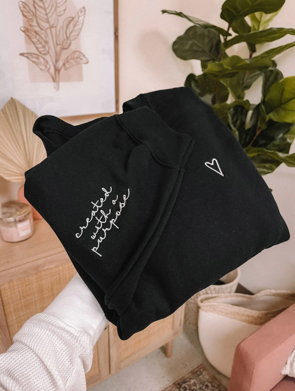 Created with a Purpose Embroidered Crew (Black)