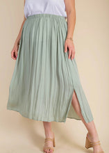 Load image into Gallery viewer, Curvy Sage A-Line Skirt with Side Pockets
