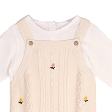 Load image into Gallery viewer, Organic Mini Flower Knit Overall Set
