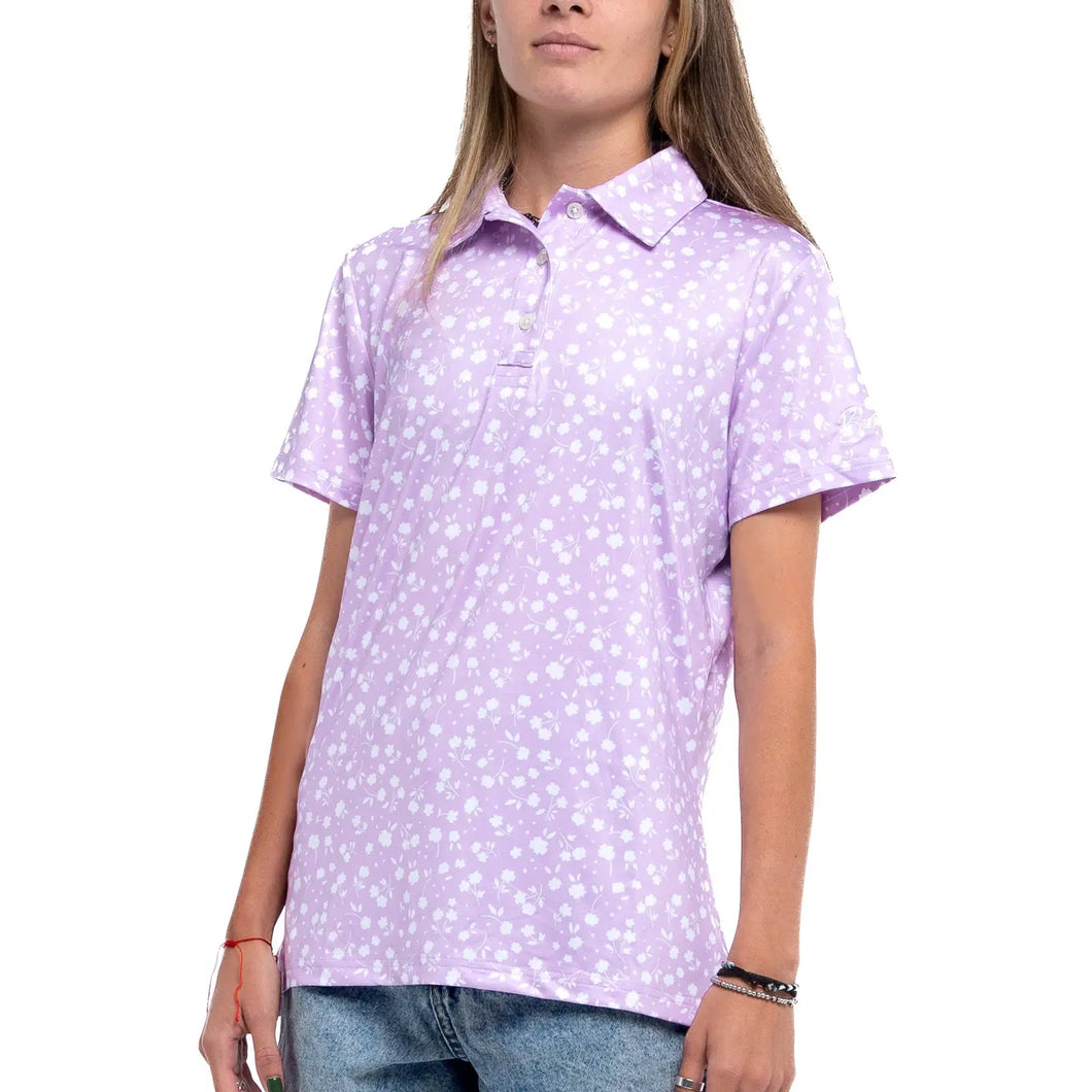Women's Lilac Performance Golf Polo