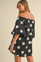 Load image into Gallery viewer, Puff Sleeve Polka Dot Mini Dress
