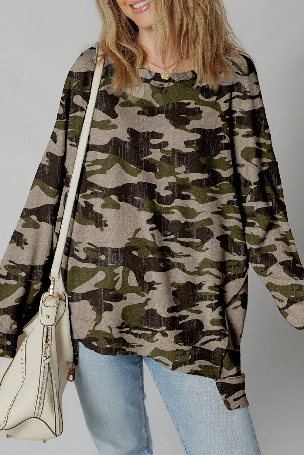 Oversized Camo Pullover